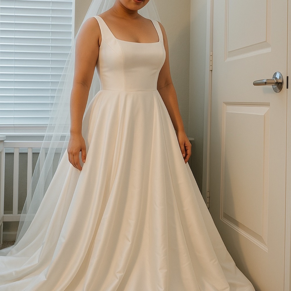 Elegant White Sleeveless Gown